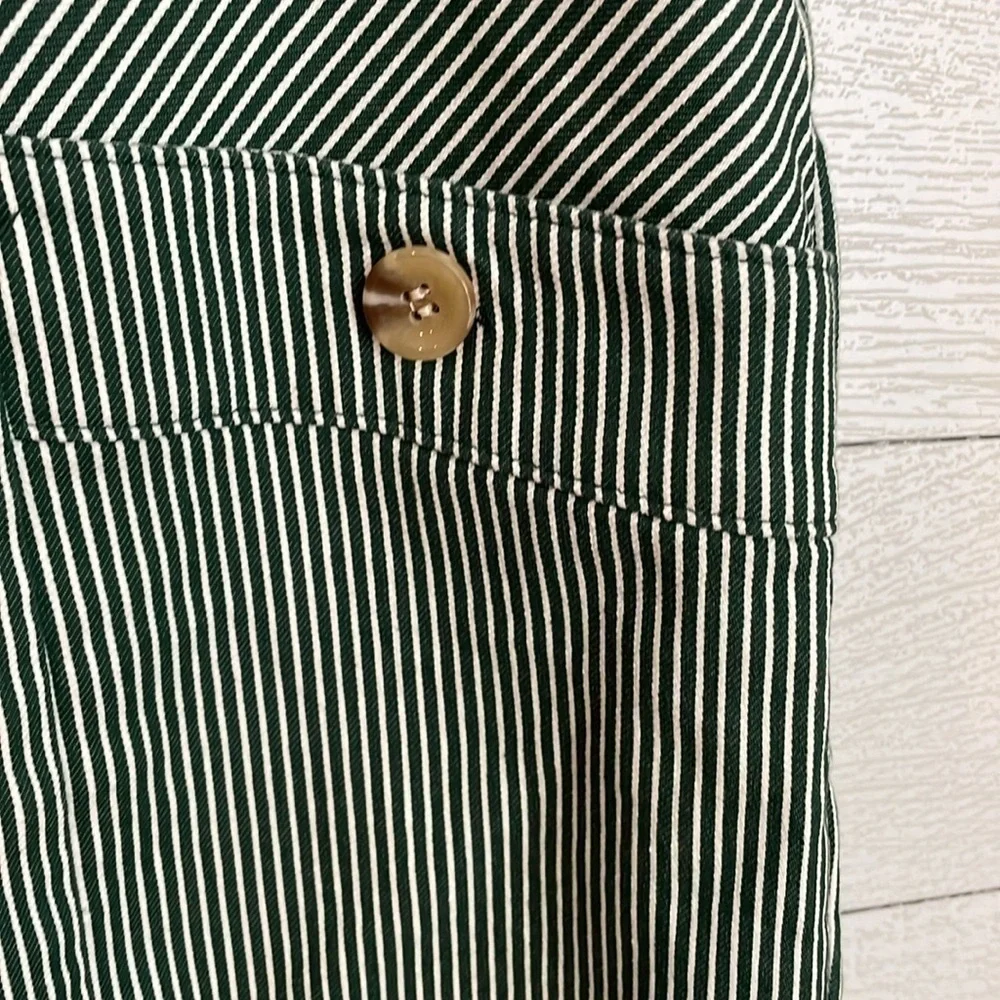 Eloquii Women's Striped Trousers Rainforest White Size 14 Workwear Formal Dress‎